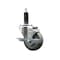 Service Caster 3.5'' SS Gray Poly Swivel 1'' Expanding Stem Caster with Brake SCC-SSEX20S3514-PPUB-TLB-1 - alternate 1